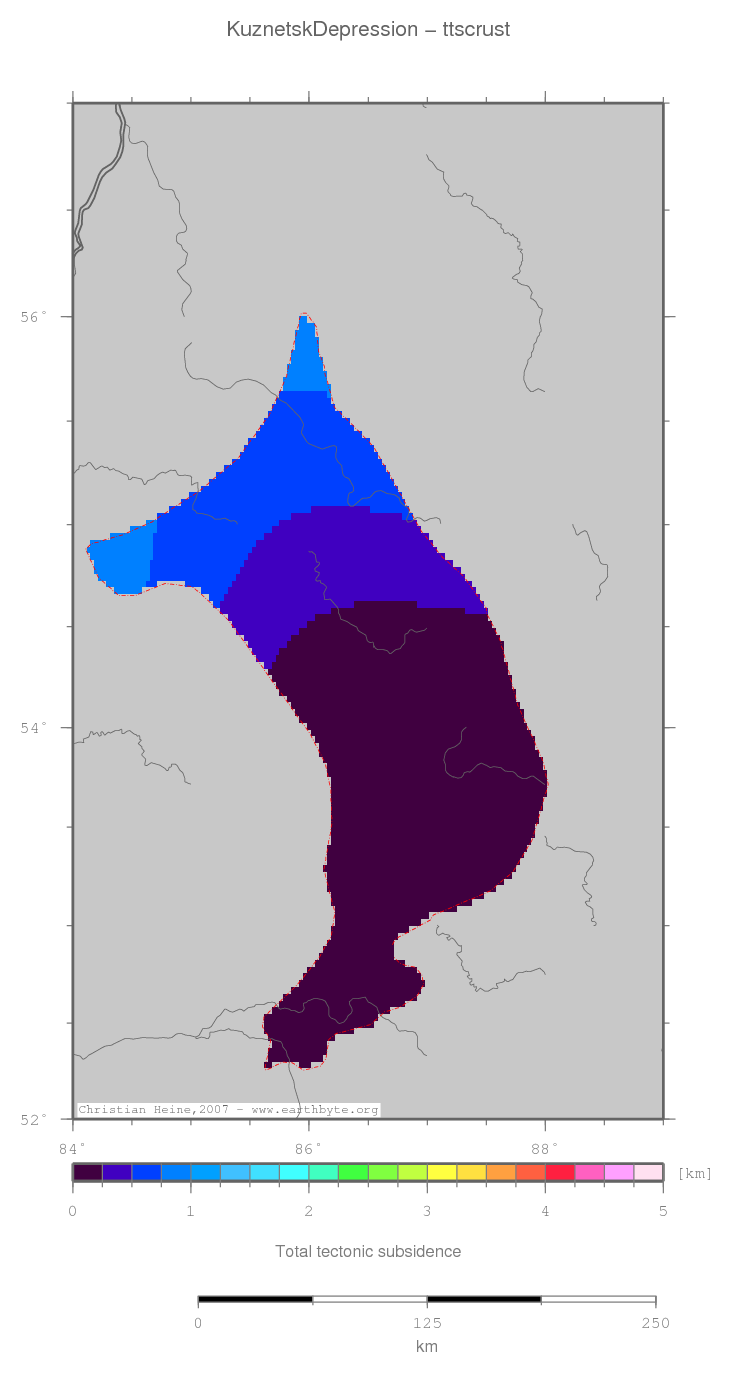 Kuznetsk Depression location map