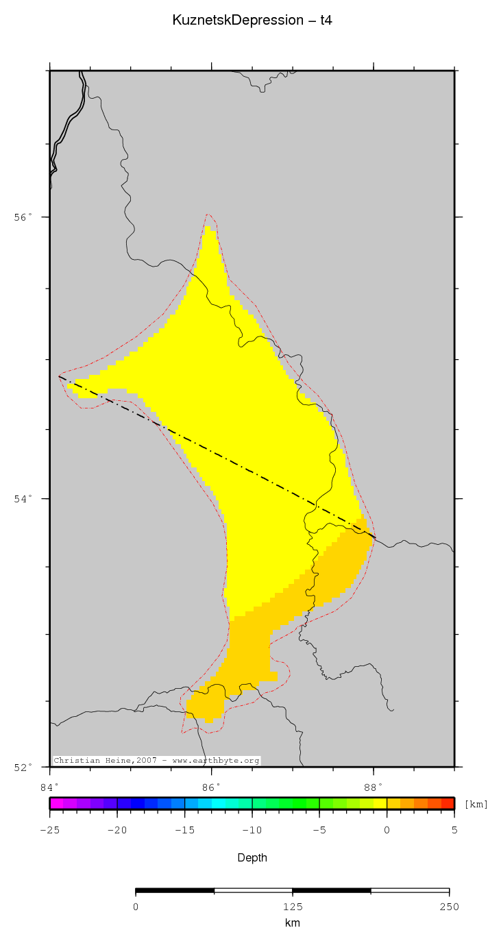 Kuznetsk Depression location map