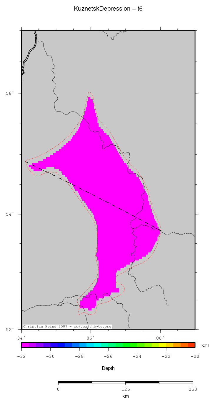 Kuznetsk Depression location map