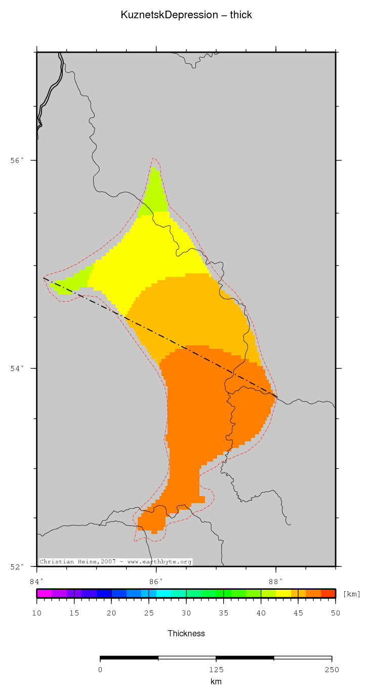 Kuznetsk Depression location map