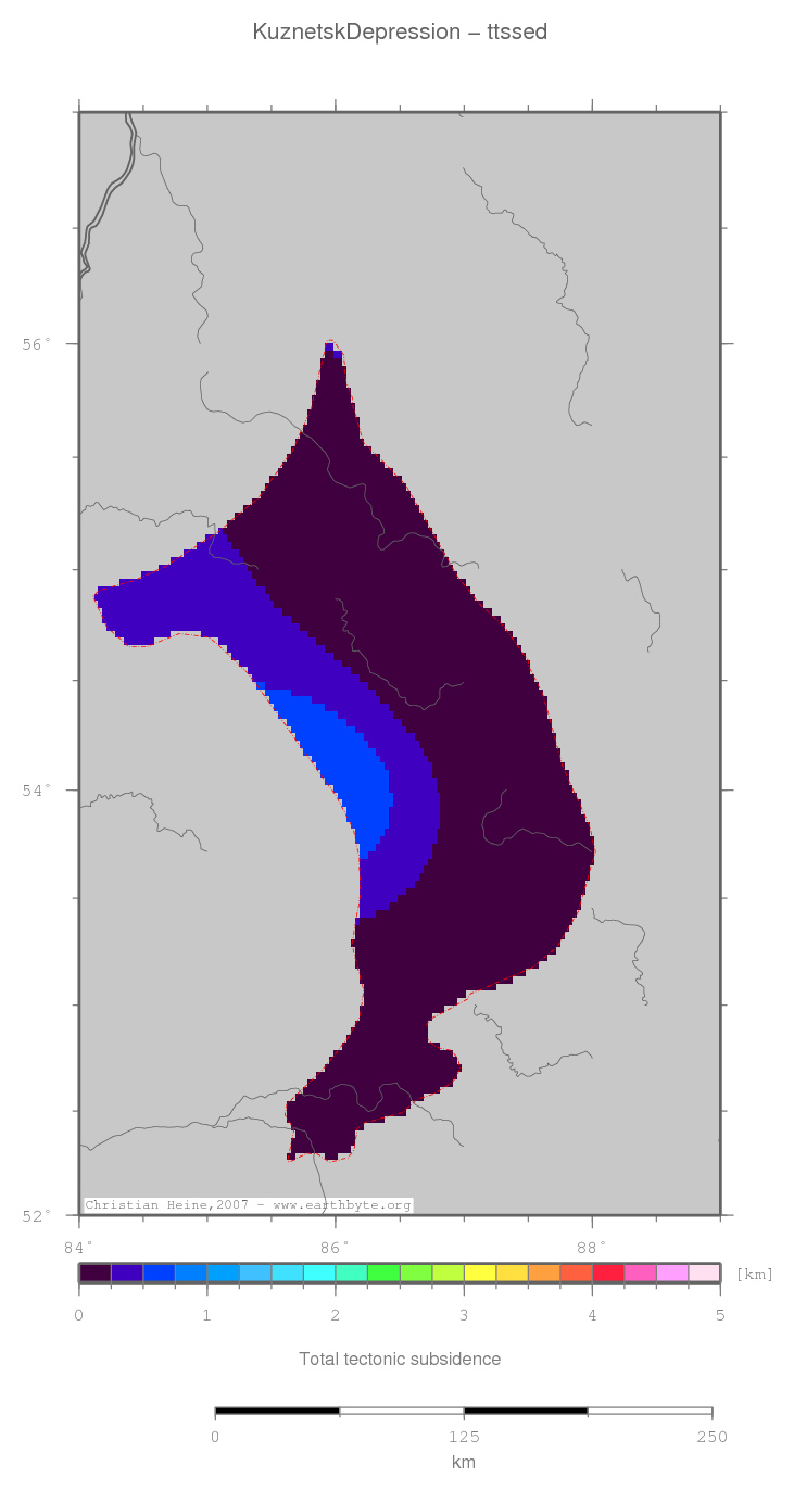 Kuznetsk Depression location map