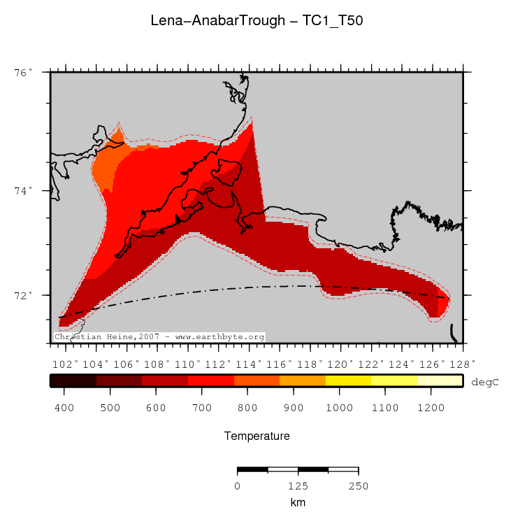 Lena-Anabar Trough location map