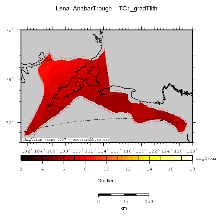 Lena-Anabar Trough location map