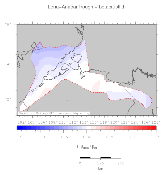 Lena-Anabar Trough location map