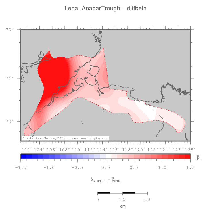 Lena-Anabar Trough location map