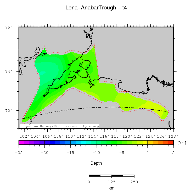 Lena-Anabar Trough location map