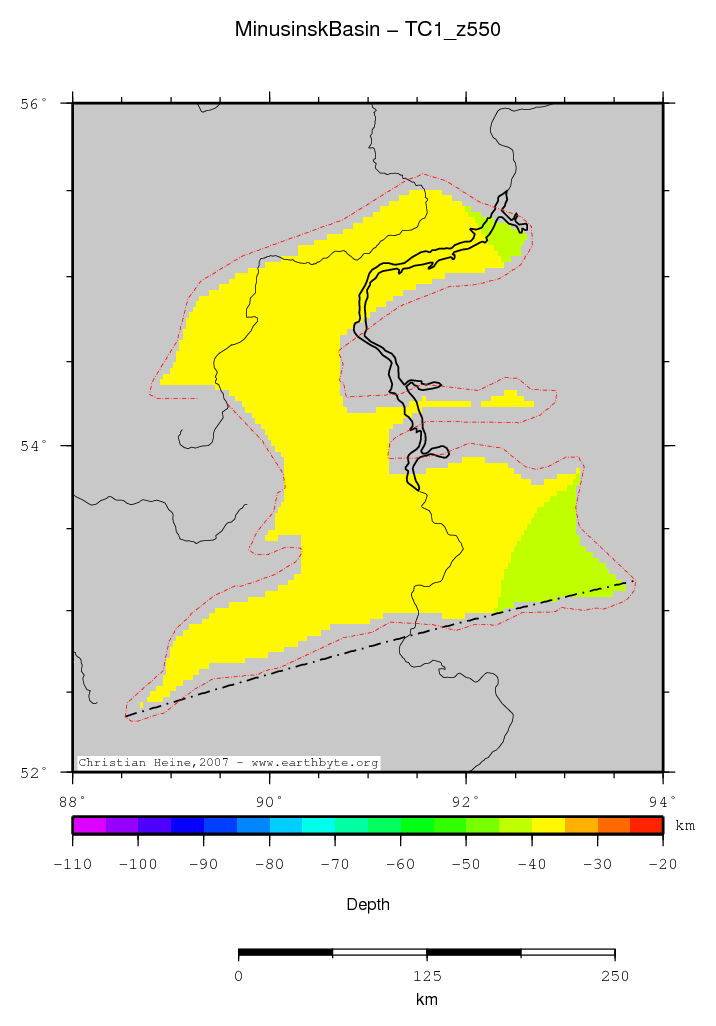 Minusinsk Basin location map