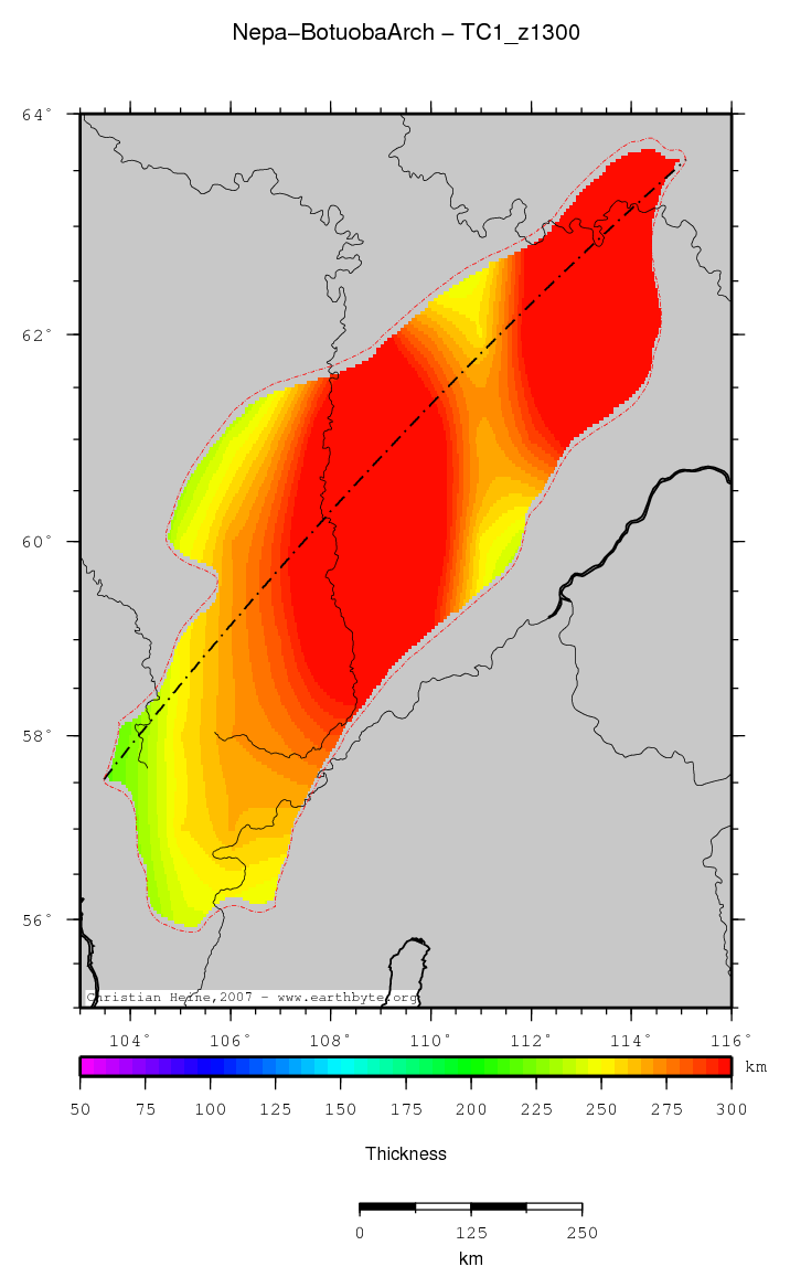 Nepa-Botuoba Arch location map