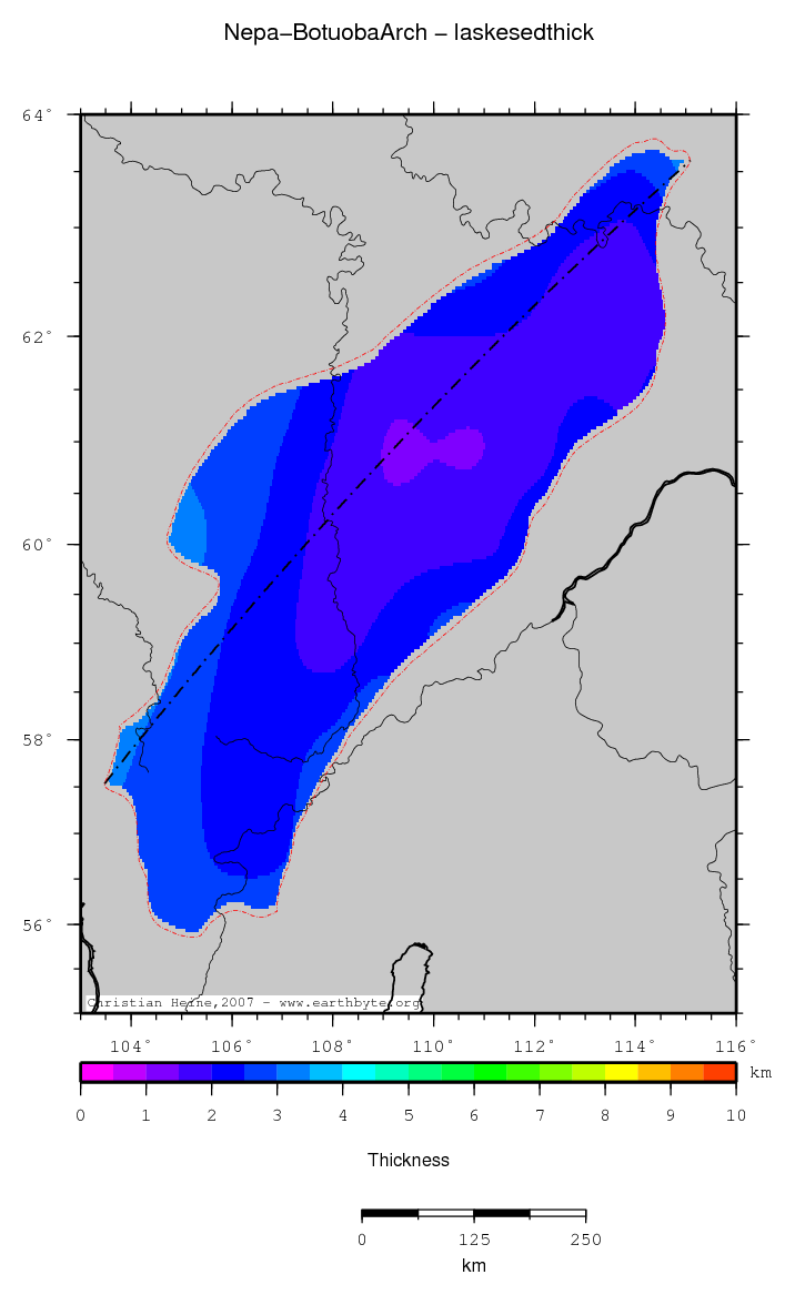 Nepa-Botuoba Arch location map