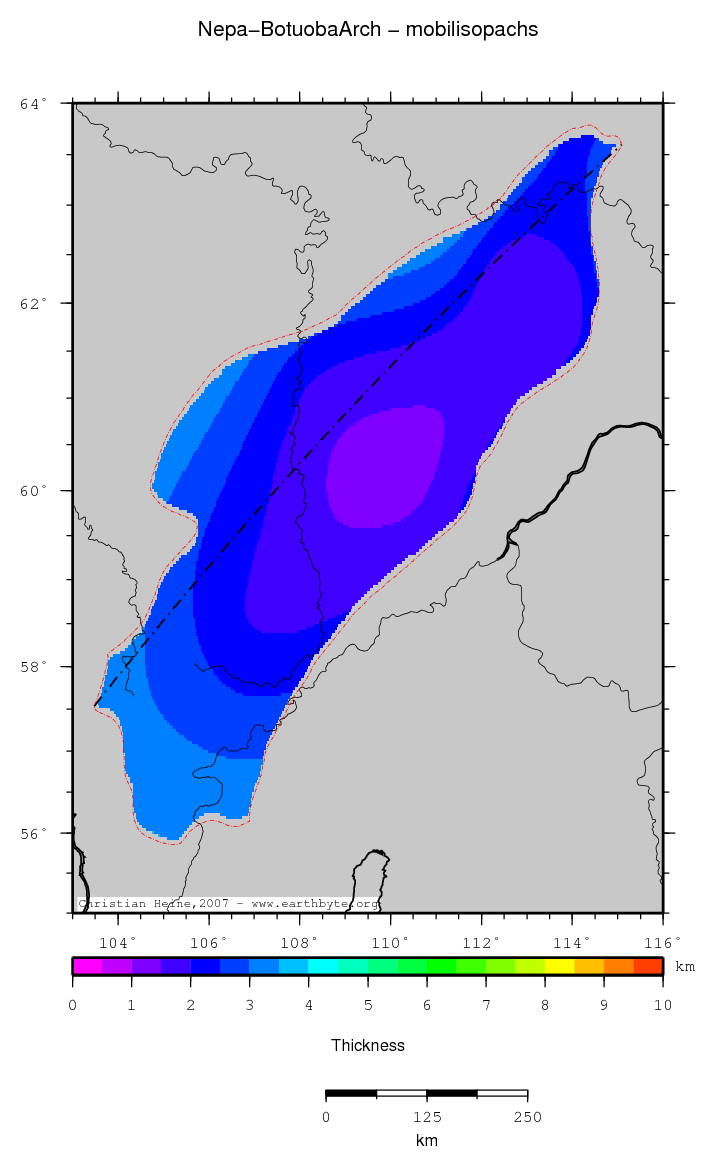 Nepa-Botuoba Arch location map