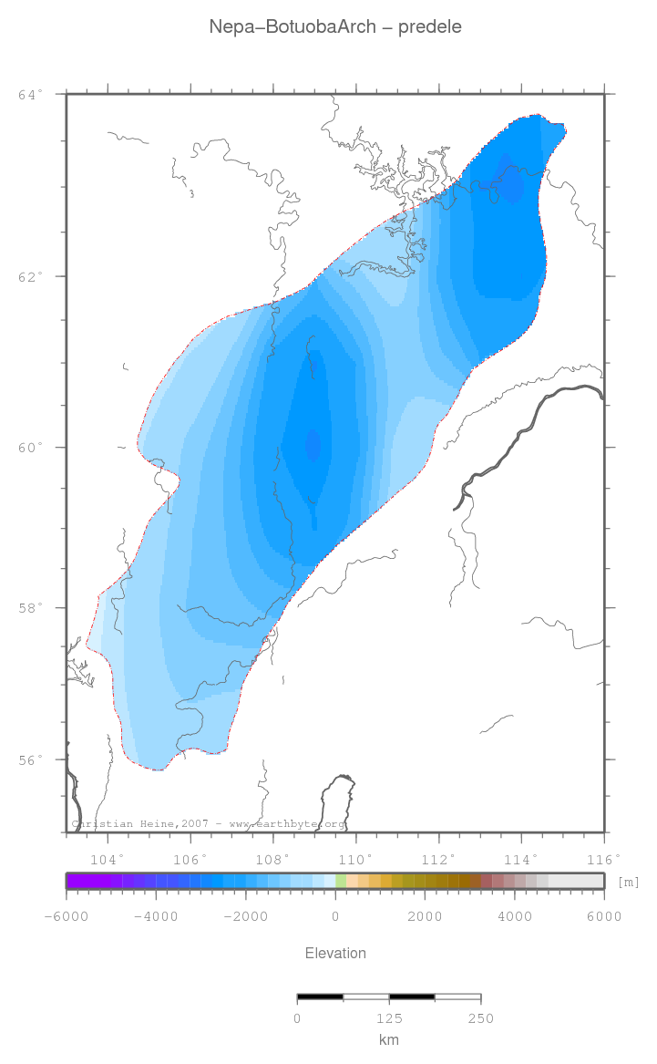 Nepa-Botuoba Arch location map