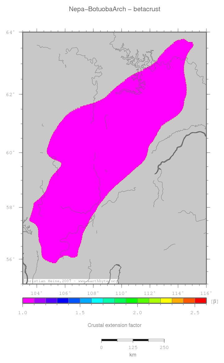 Nepa-Botuoba Arch location map