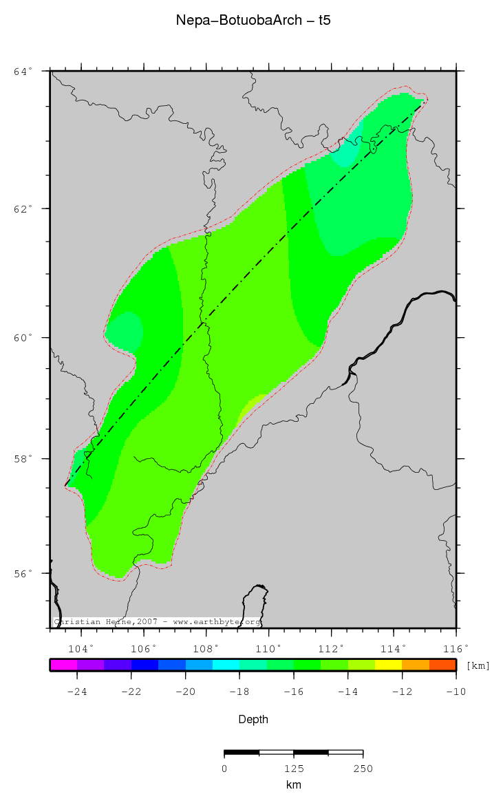 Nepa-Botuoba Arch location map