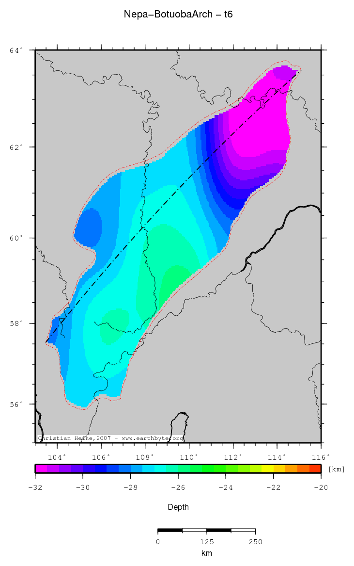 Nepa-Botuoba Arch location map