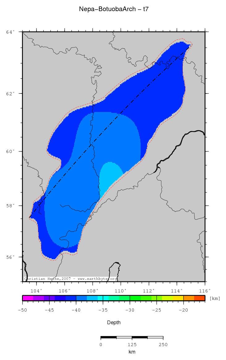 Nepa-Botuoba Arch location map