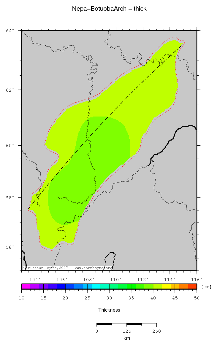 Nepa-Botuoba Arch location map