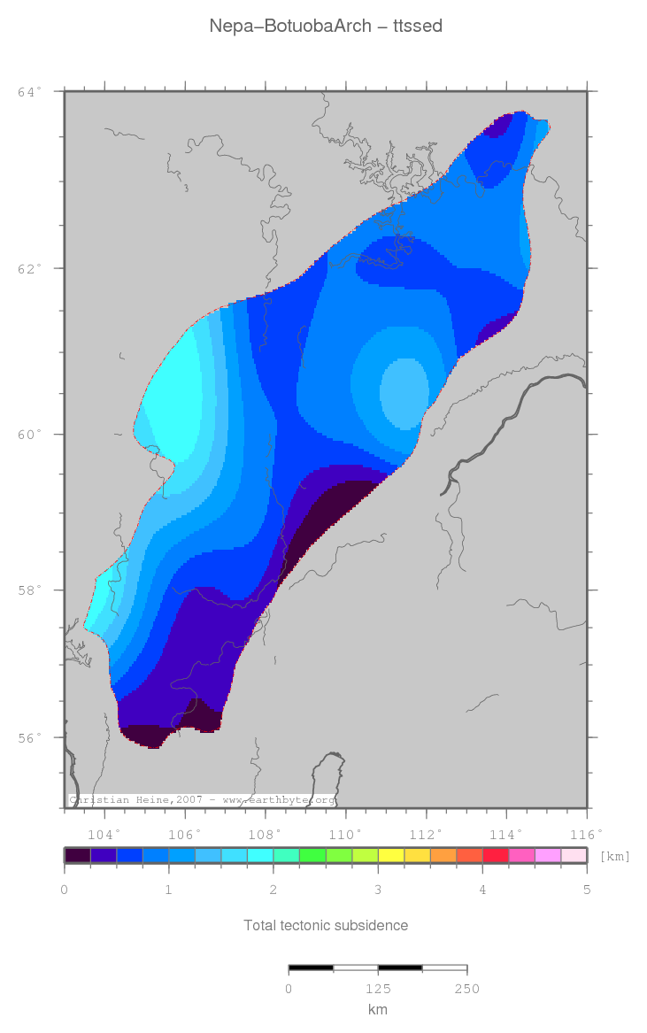 Nepa-Botuoba Arch location map