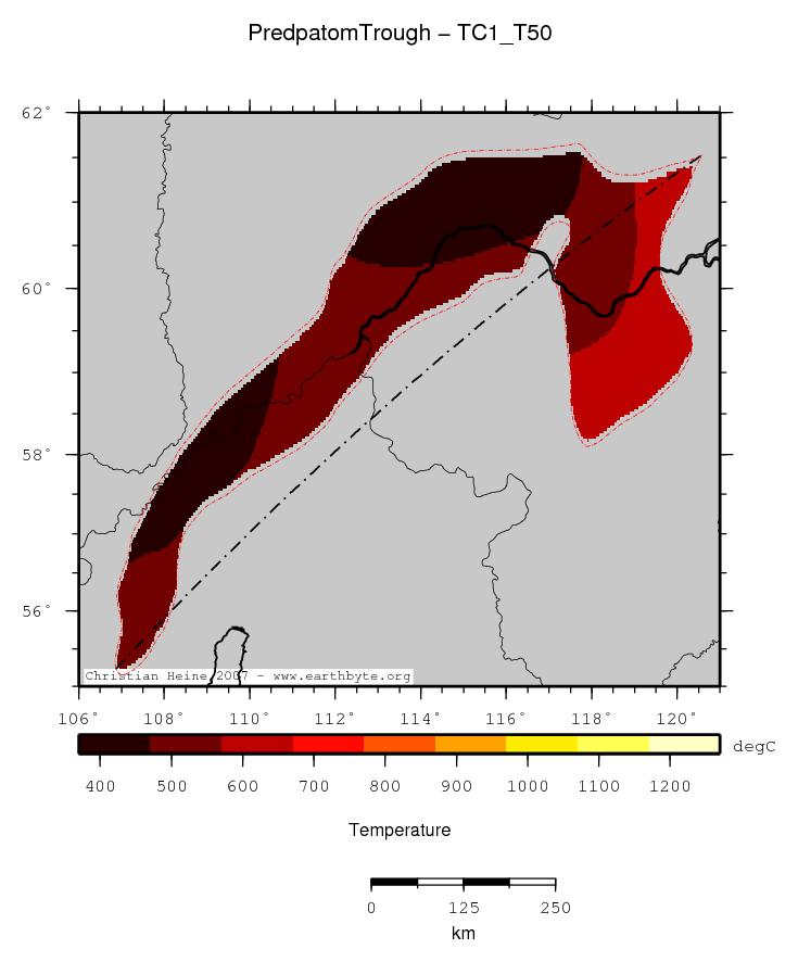 Predpatom Trough location map