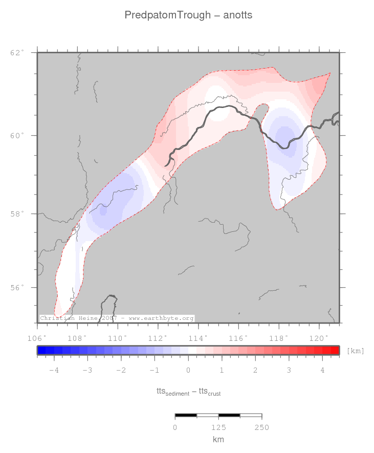 Predpatom Trough location map