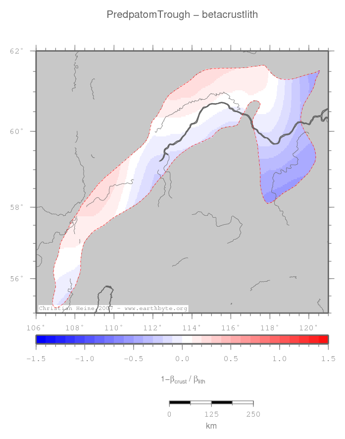 Predpatom Trough location map