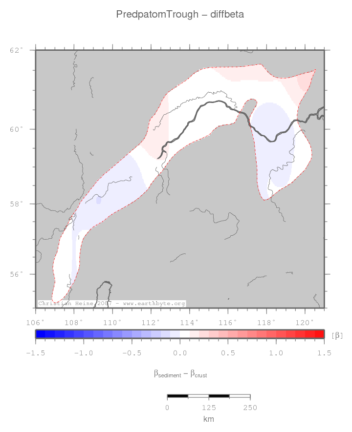 Predpatom Trough location map