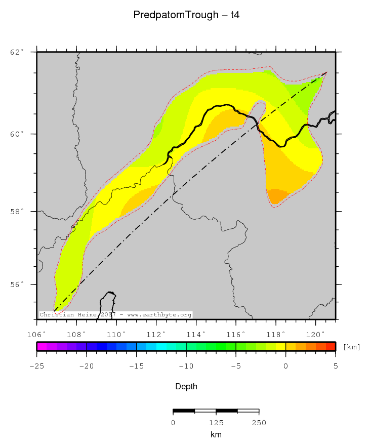 Predpatom Trough location map