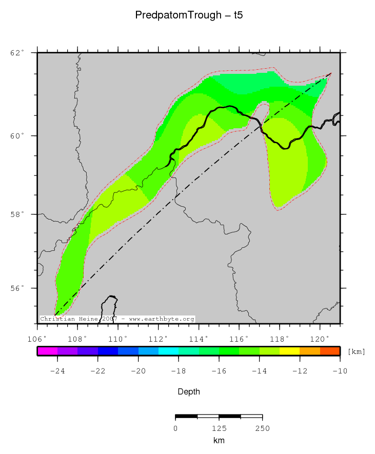 Predpatom Trough location map