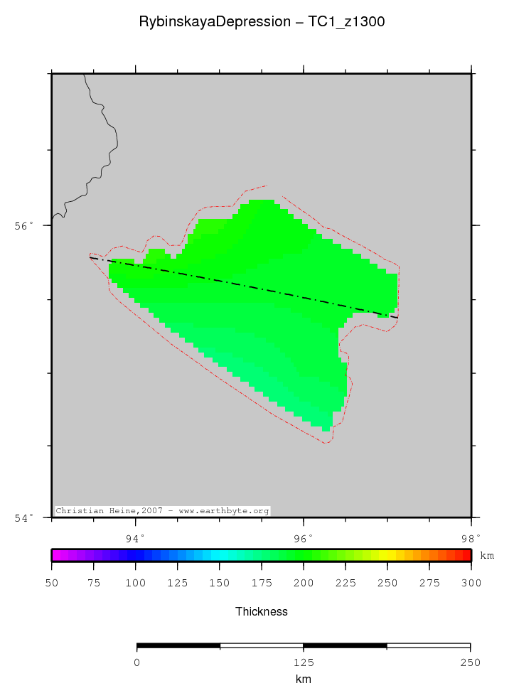 Rybinskaya Depression location map