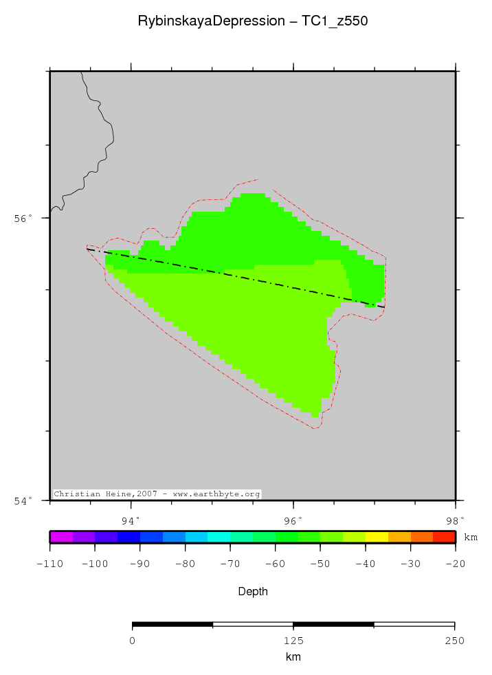 Rybinskaya Depression location map