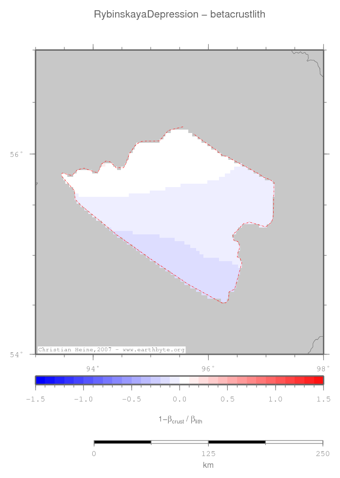 Rybinskaya Depression location map