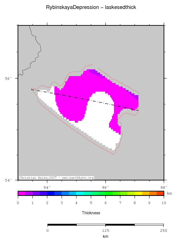 Rybinskaya Depression location map