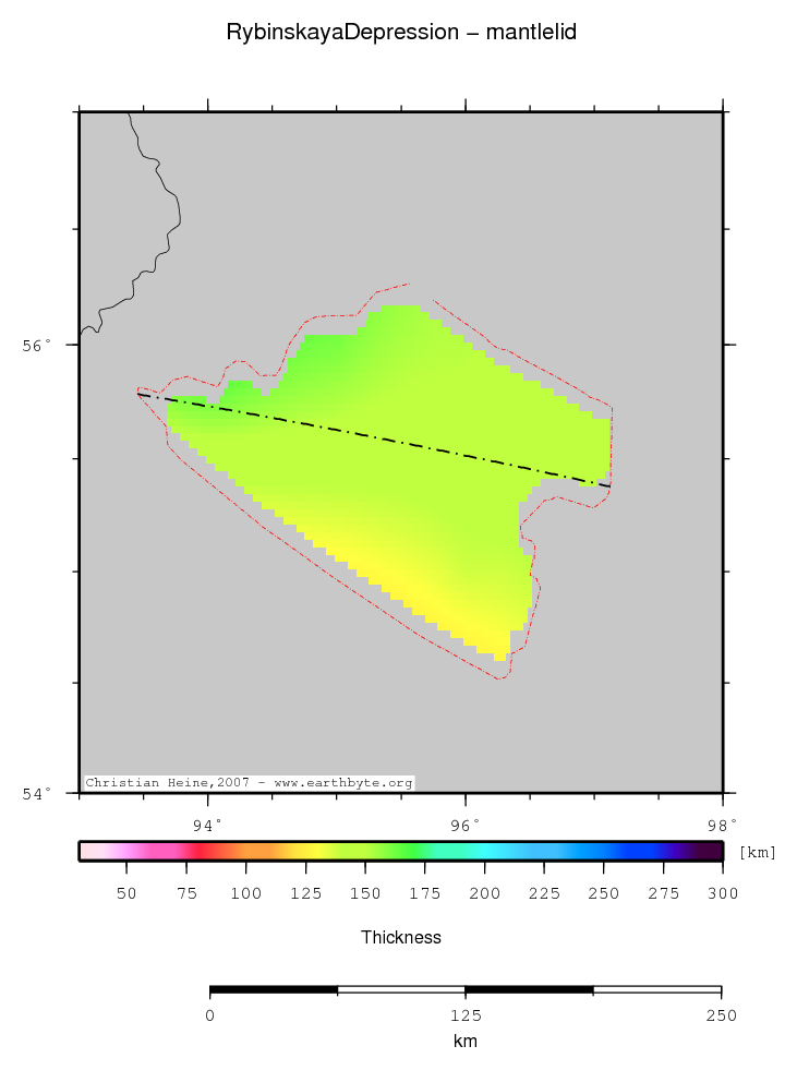 Rybinskaya Depression location map