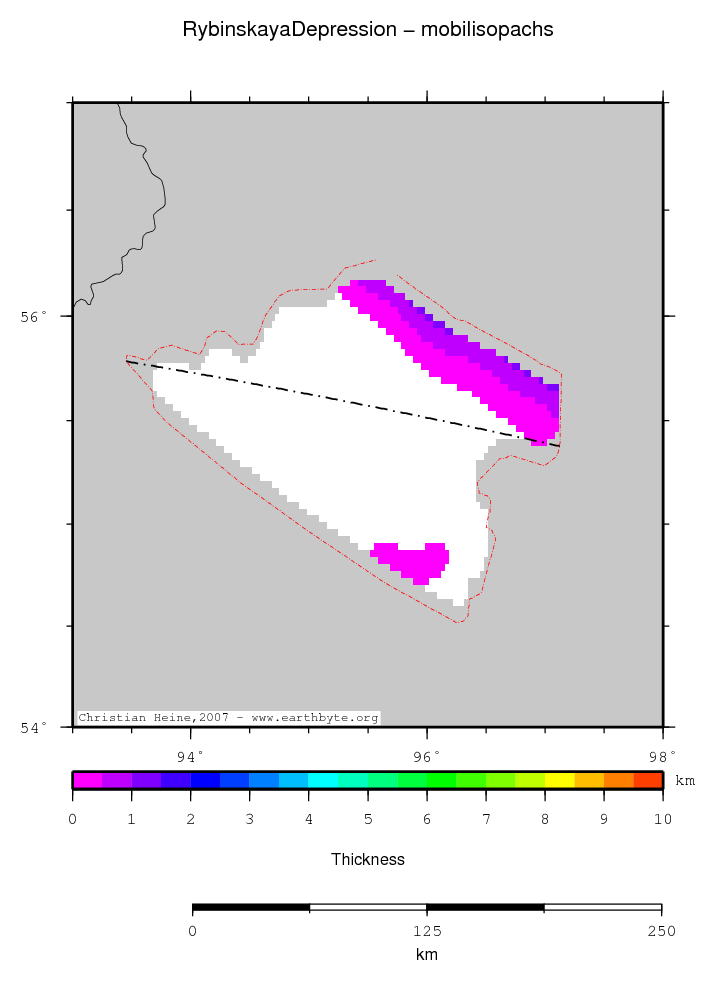 Rybinskaya Depression location map