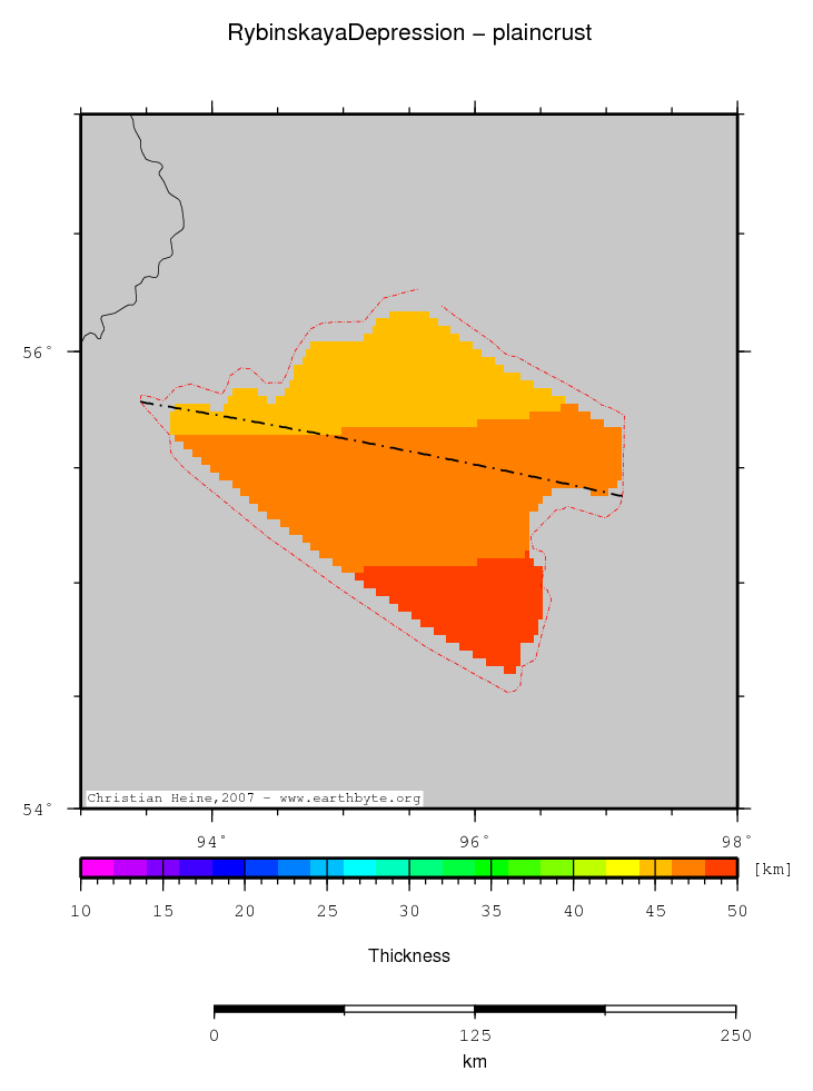 Rybinskaya Depression location map