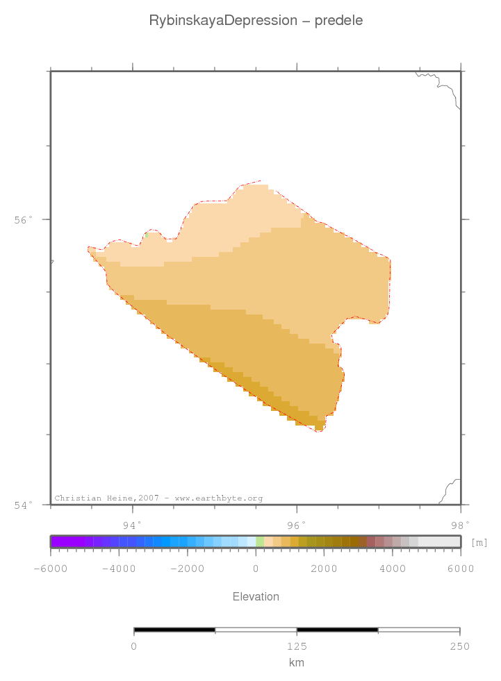 Rybinskaya Depression location map