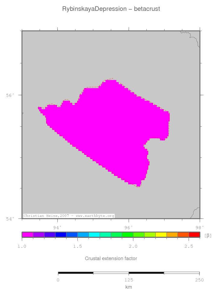 Rybinskaya Depression location map