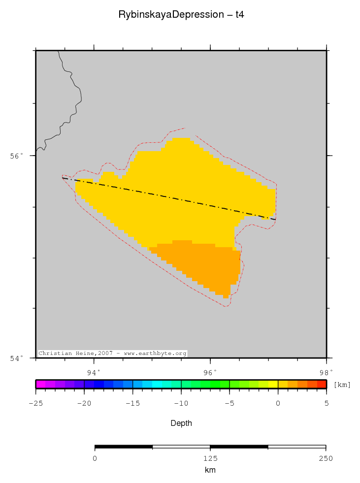 Rybinskaya Depression location map