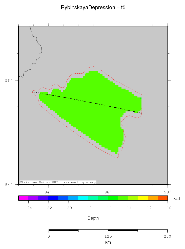 Rybinskaya Depression location map