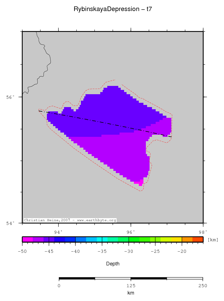 Rybinskaya Depression location map