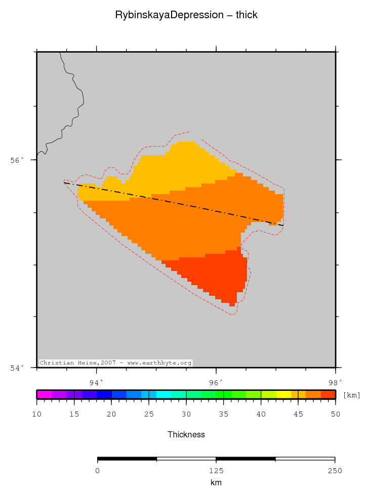 Rybinskaya Depression location map