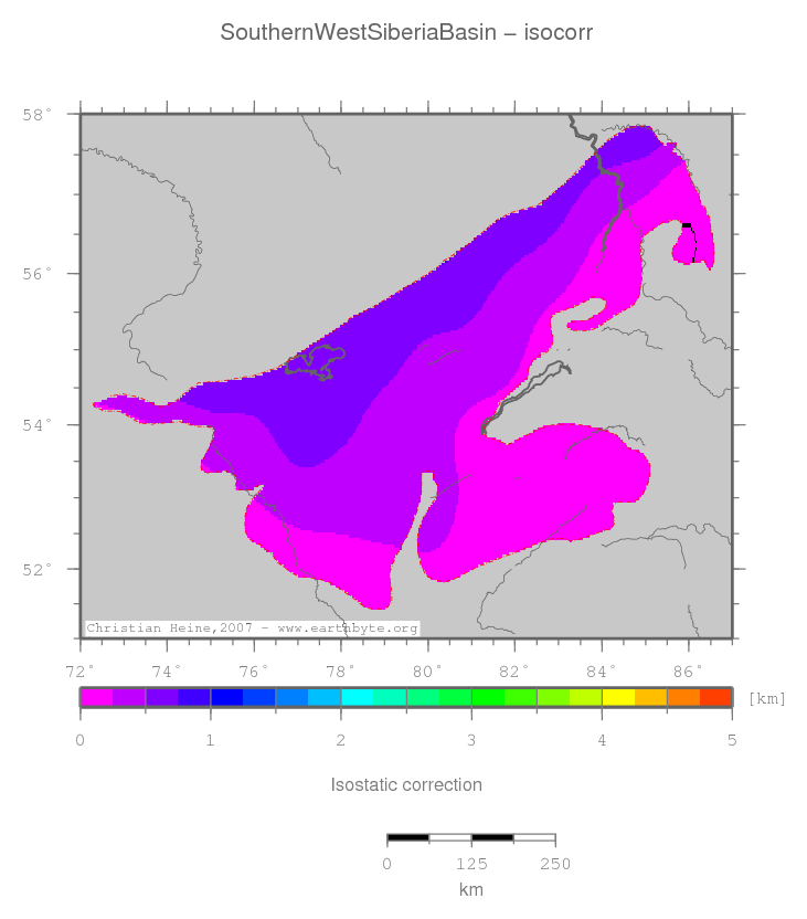 Southern West Siberia Basin location map