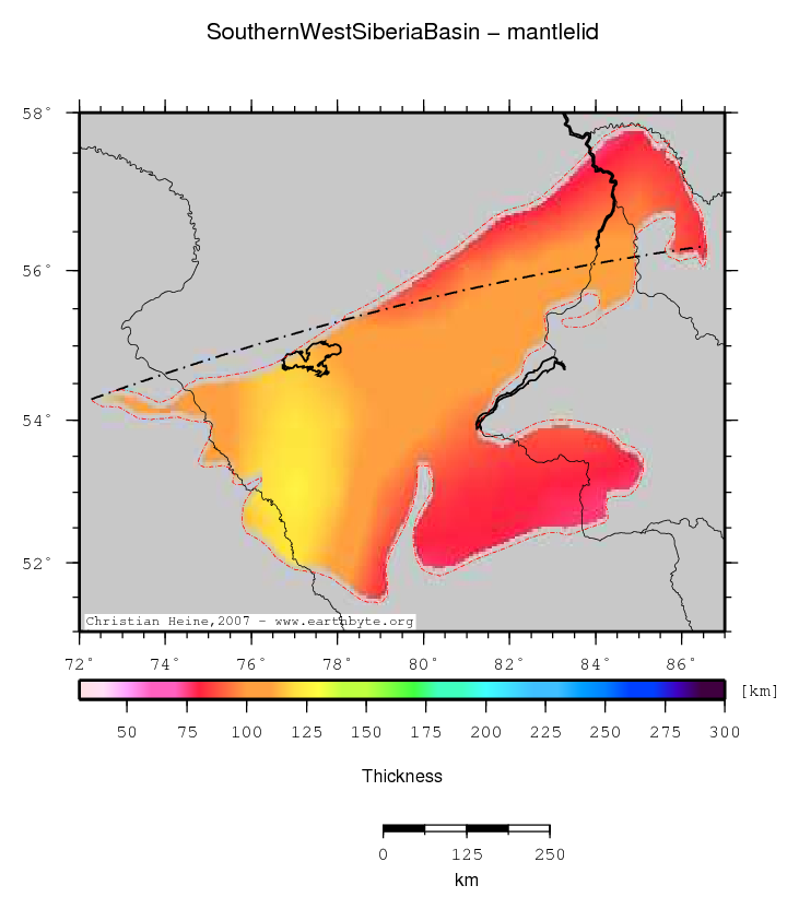 Southern West Siberia Basin location map