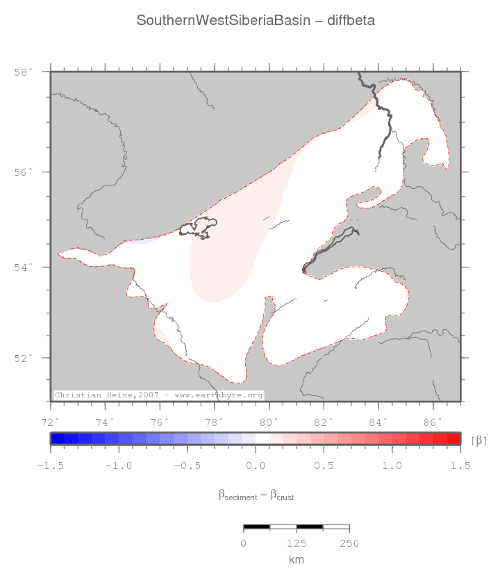 Southern West Siberia Basin location map