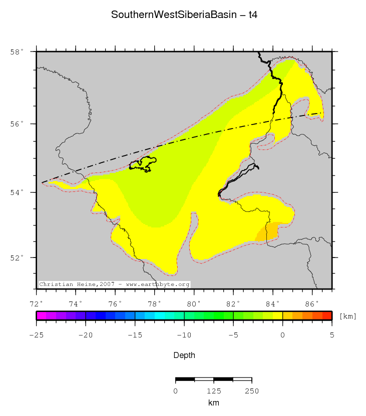 Southern West Siberia Basin location map