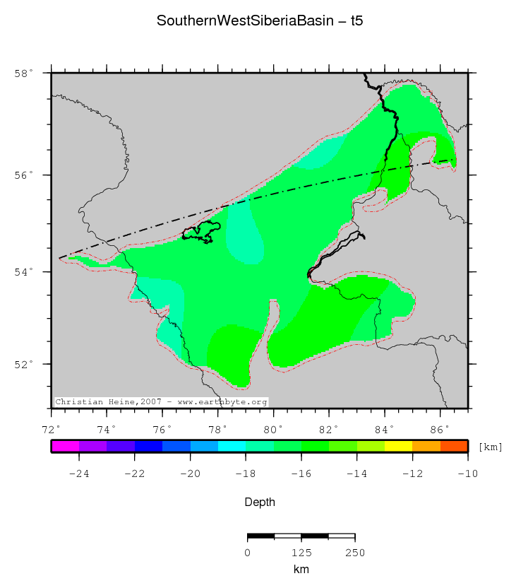 Southern West Siberia Basin location map