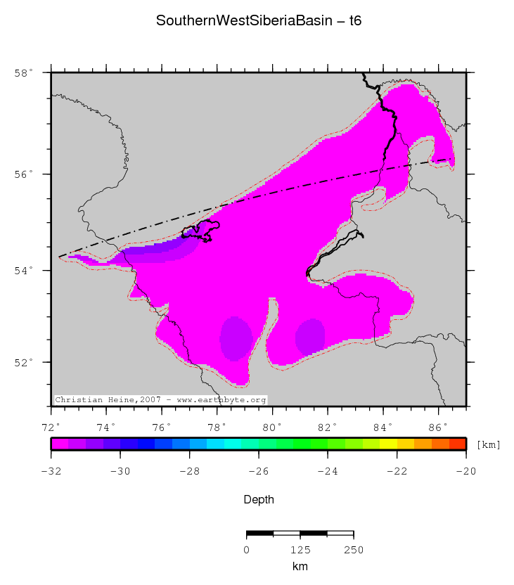 Southern West Siberia Basin location map