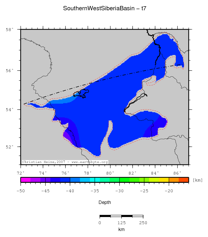 Southern West Siberia Basin location map