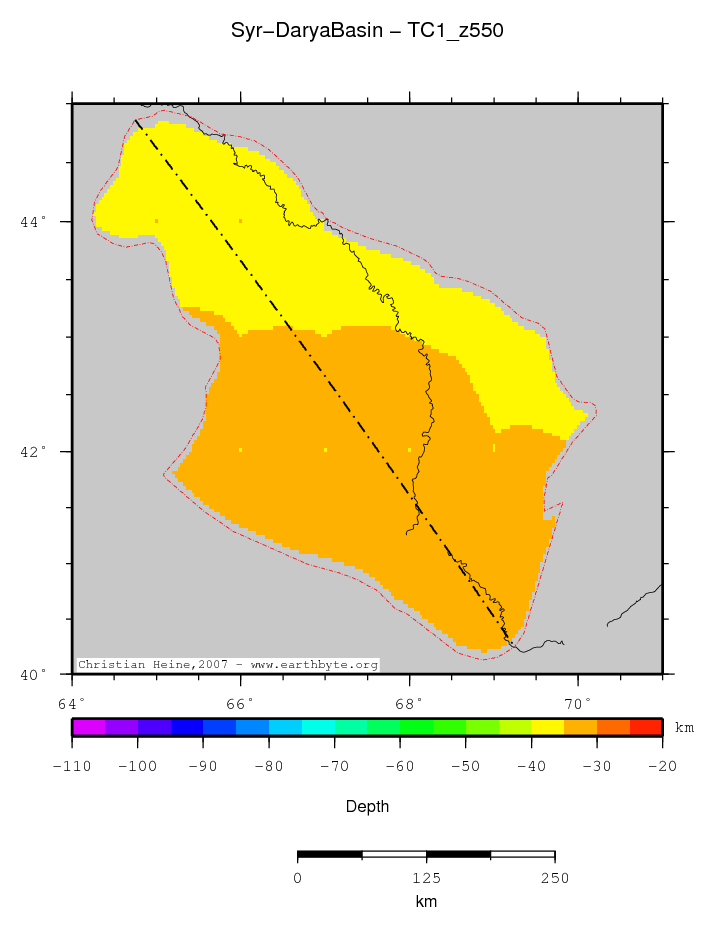 Syr-Darya Basin location map