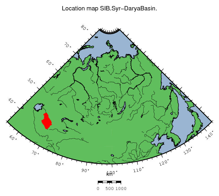 Syr-Darya Basin location map