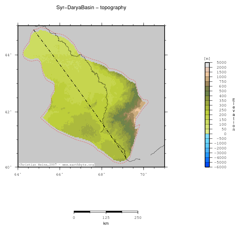 Syr-Darya Basin location map